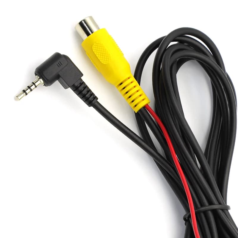 1 pcs cable connection camera retrovisor RCA female cable AV converter from 2.5 mm retromarcia car parking camera DVR