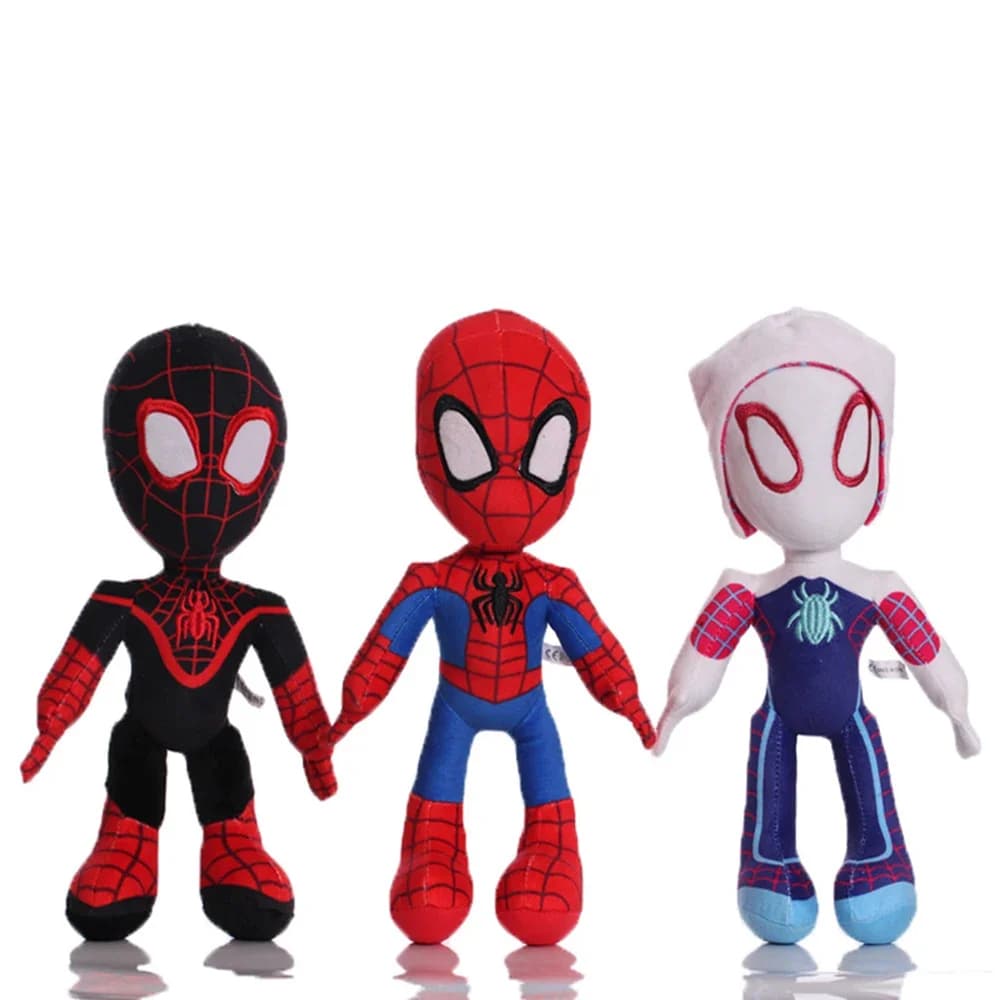 Peluche di Spider-Man da 30cm, Personaggio dei Film Marvel The Avengers, Giocattoli Anime Cartoon, Bambole Imbottite Kawaii, Regali di Natale per Bambini