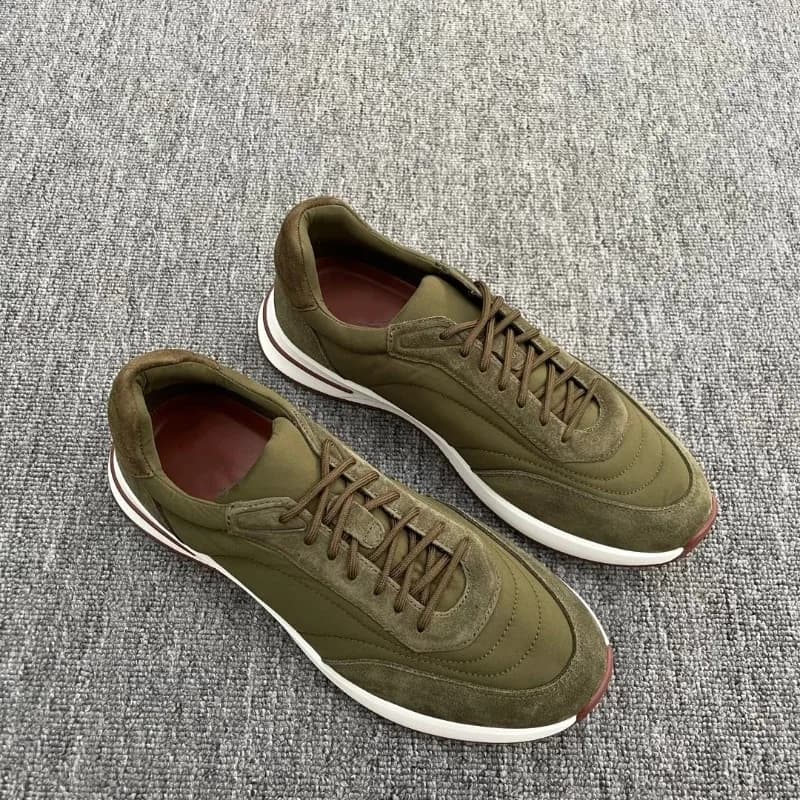 New product stream casual men's shoes, beef suede splicing washing water cloth thick-soled lace-up 100 casual shoes