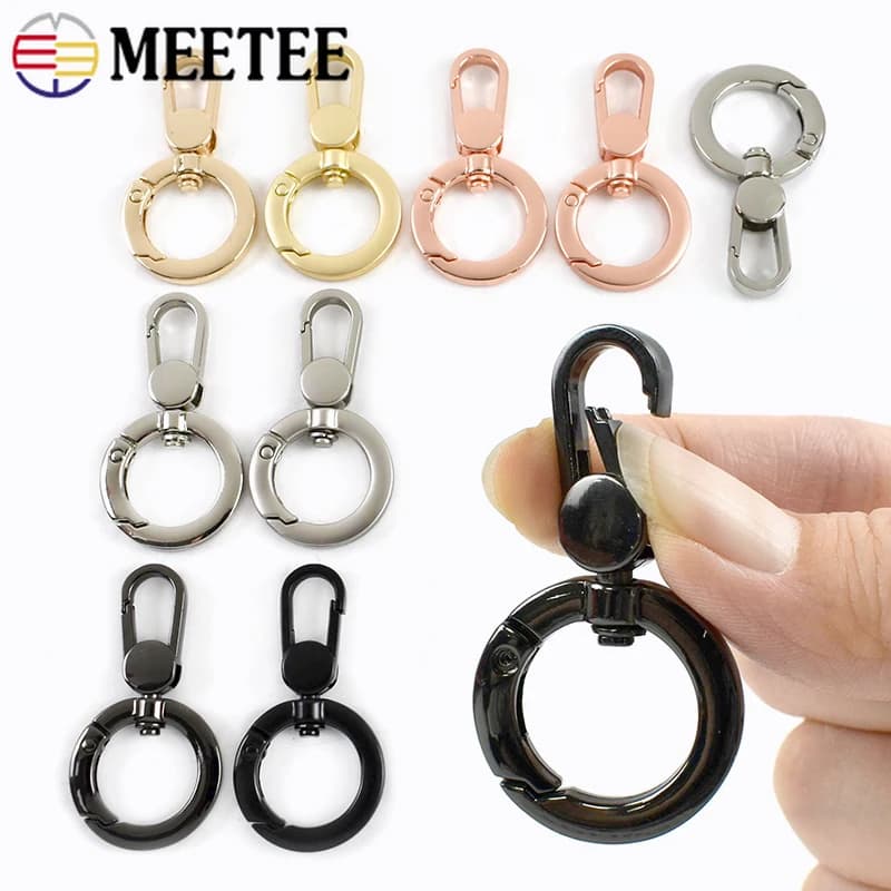5/10/20 Pezzi Anelli a O in Metallo da 17mm per Portachiavi, Moschettoni Girevoli, Clip, Ganci a Scatto per Borse, Accessori Hardware