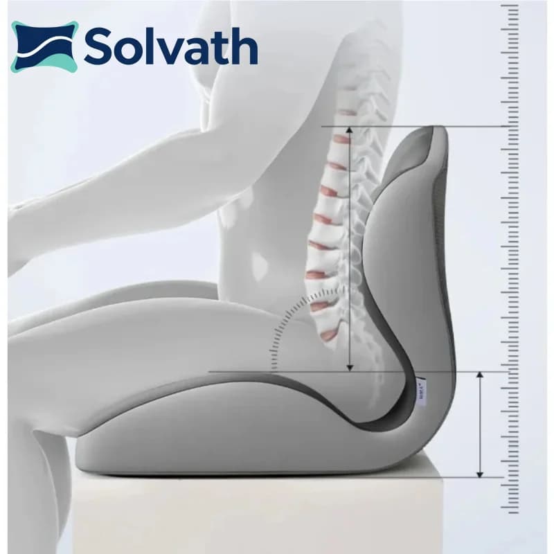 Cuscino Lombare in Memory Foam - Nuovo 2026, Ergonomico, per Alleviare la Pressione e Correggere la Postura Sedentaria