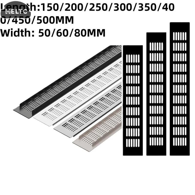 1 pz Griglia di Sfiato D'aria Per Uso Domestico Copertura di Ventilazione A Parete Parti di Guardaroba 50/60/80mm * 150-500mm In Alluminio Per Armadio accessori fai da te