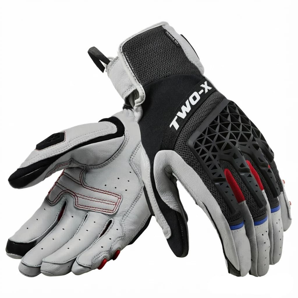 New Gray/Black San 4 Trial Motorcycle Adventure Touring Ventilated Gloves Genuine Leather Motorbike Racing MX ATV Gloves
