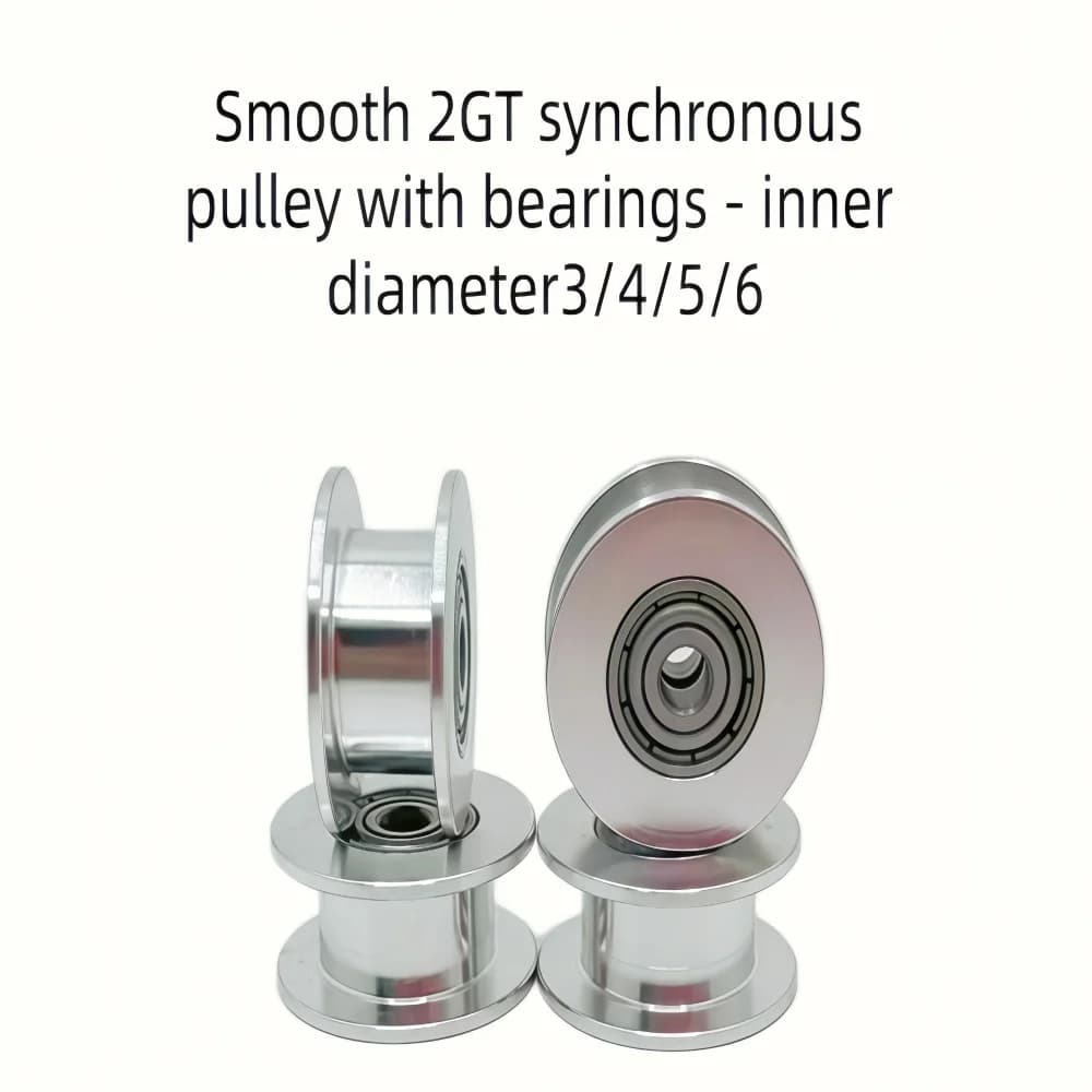 3D Printer Smooth Idler Wheel 2GT Synchronous Belt Wheel GT2 with Bearing Surface Finish for Precision Engineering Applications