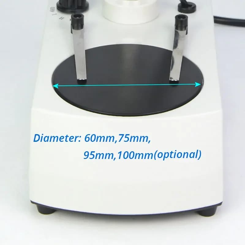 Piastra da palco rotonda in plastica con fondo per microscopio stereo Scheda di lavoro bianca nera Diametro 60mm 75mm 95mm 100mm Opzionale