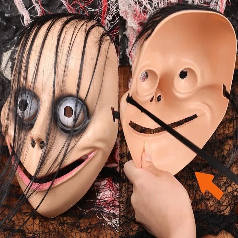 Maschere di plastica spaventose per feste di Halloween Maschera di teschio 3D raccapricciante Luce spettrale Costume cosplay Occhiali per feste horror Eventi Deco