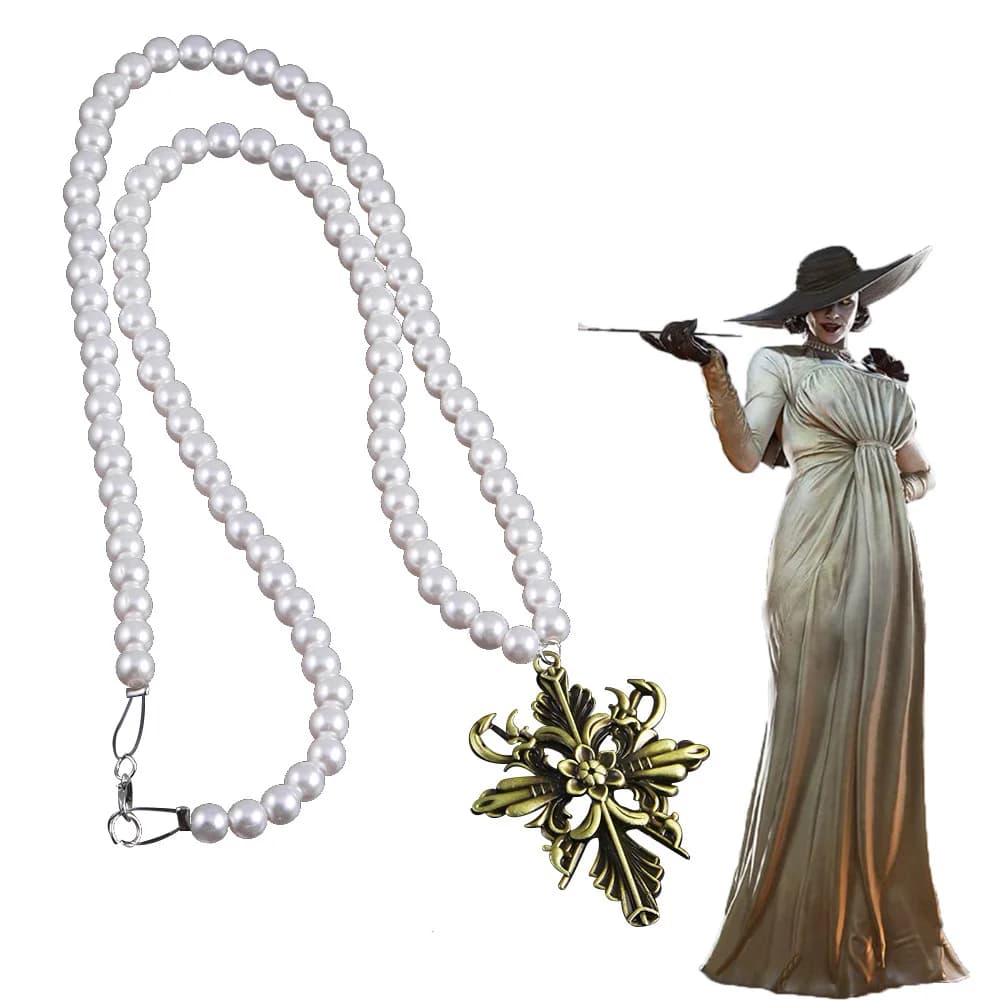 Gioco Resident Evil 8 Village Collana Personaggio del gioco Alcina Dimitrescu Vampire Moth Donna Ciondolo per gioielli da donna Regali di fascino