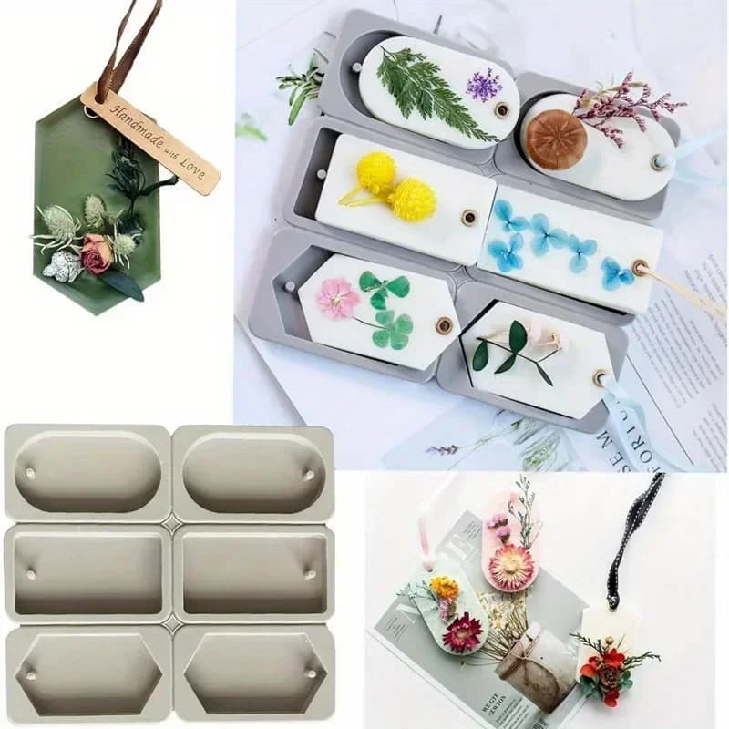 2pcs 2026 New model Advanced DIY Silicone Aromatherapy Tablet Mold Kit Flower Soap Wax Mould for Hanging Ornament Crafts
