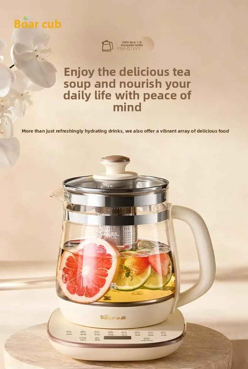 220V Bear Electric Kettle Office Home Multifunctional Boiling Stewing Tea Pot New Water Boiler LYH