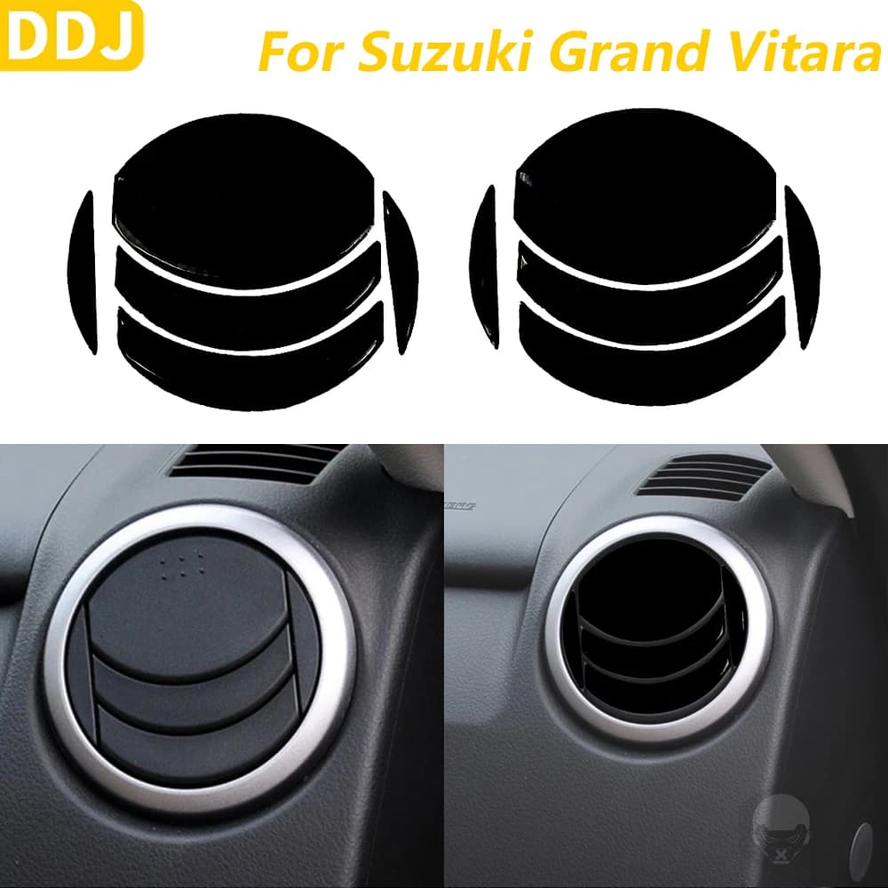 For Suzuki Grand Vitara 2006-2013 Piano Black Both Sides Dashboard Air Conditioning Vent Panel Cover Car Accessories Sticker