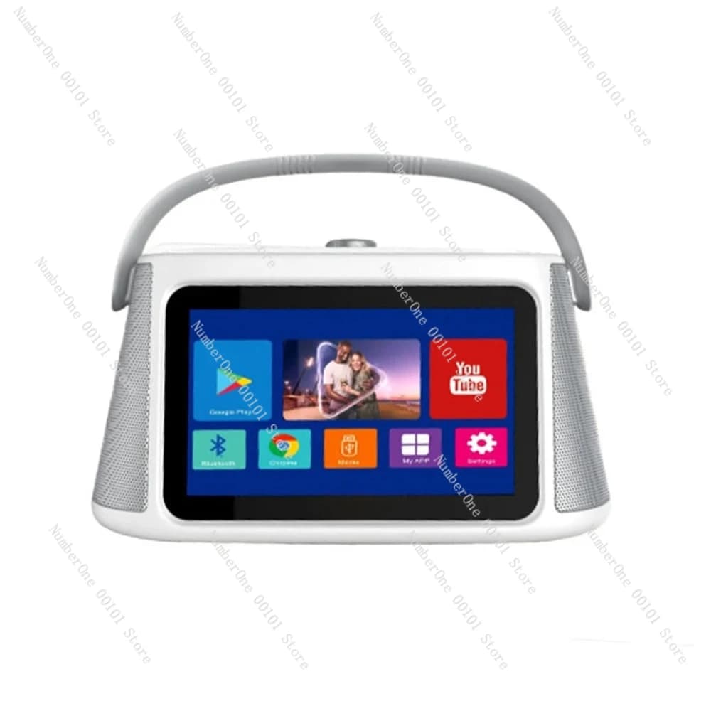 30W Video Machine Mini Party Speaker Portable Karaoke System 2* 4" Woofer & 2*1.5" Tweeter Android 13 WiFi Radio