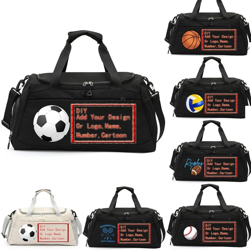 Baseball, basketball, football, badminton, rugby, baseball, waterproof, customizes the name, number, dry and wet printed separation bags