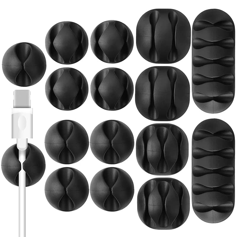 Organizzatore di cavi in silicone Avvolgicavo USB Clip flessibili per la gestione dei cavi per mouse tastiera cuffie auricolari supporto per cavo per auto