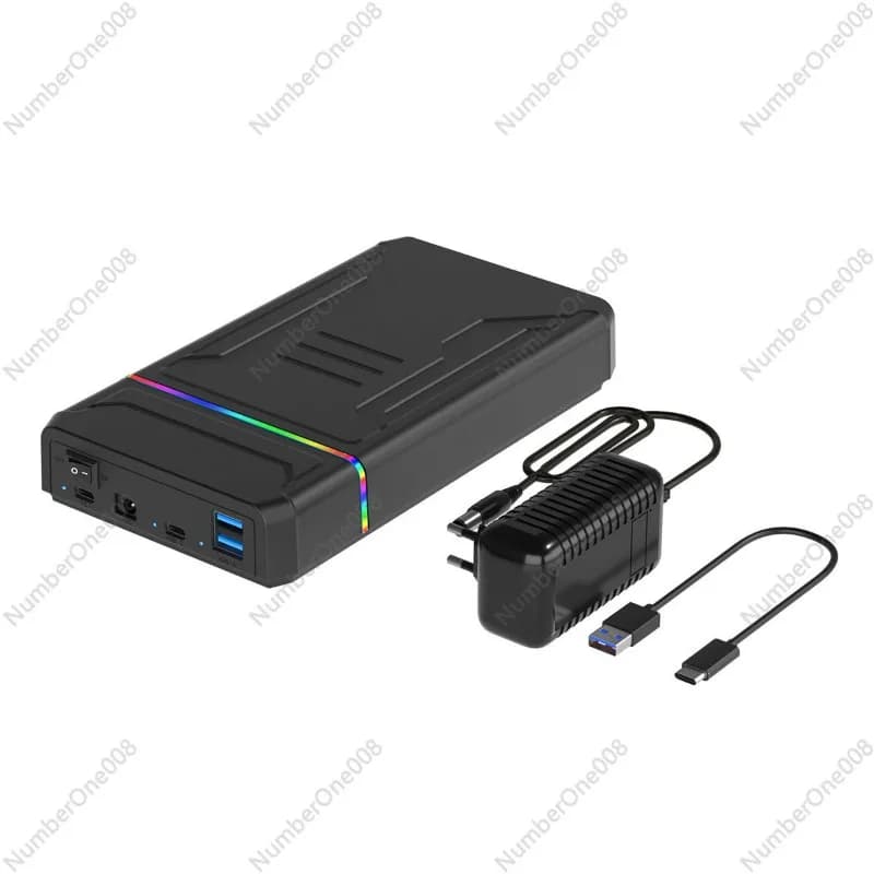 Box esterno per hard disk, docking station USB 3.0 a doppio alloggiamento da 2,5/3,5 pollici per HDD e SSD SATA e M.2 NVMe