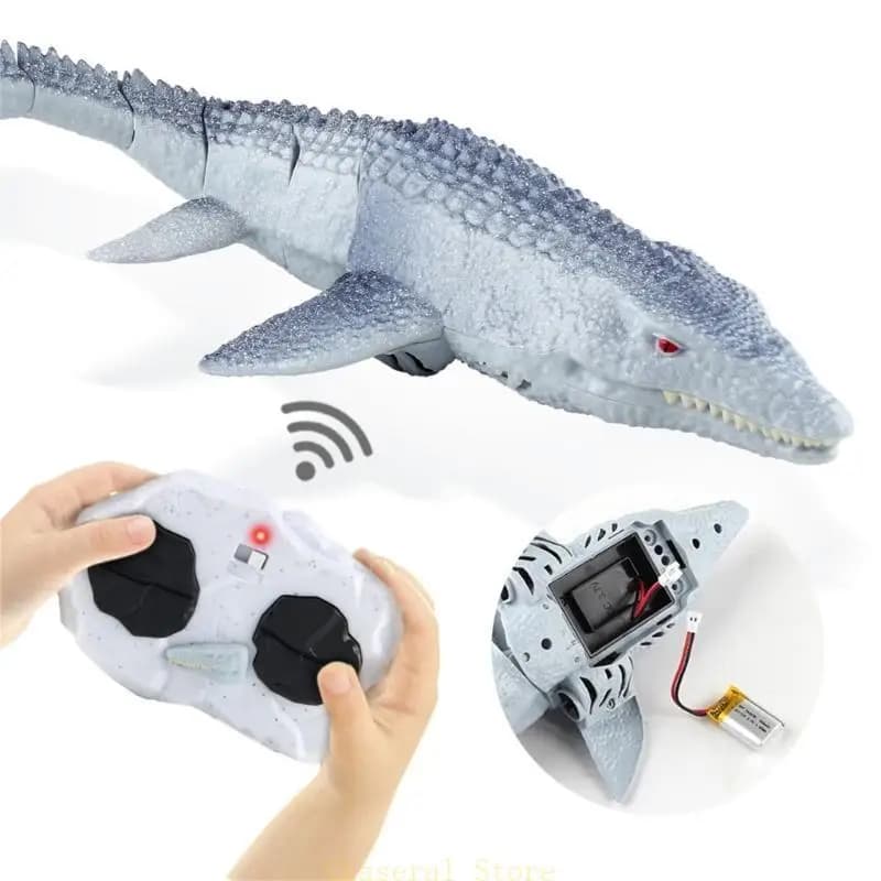Giocattolo robot educativo elettrico Mosasaurus telecomandato per bambini Ragazzi Regali per bambini Piscine per animali Giocattolo da bagno