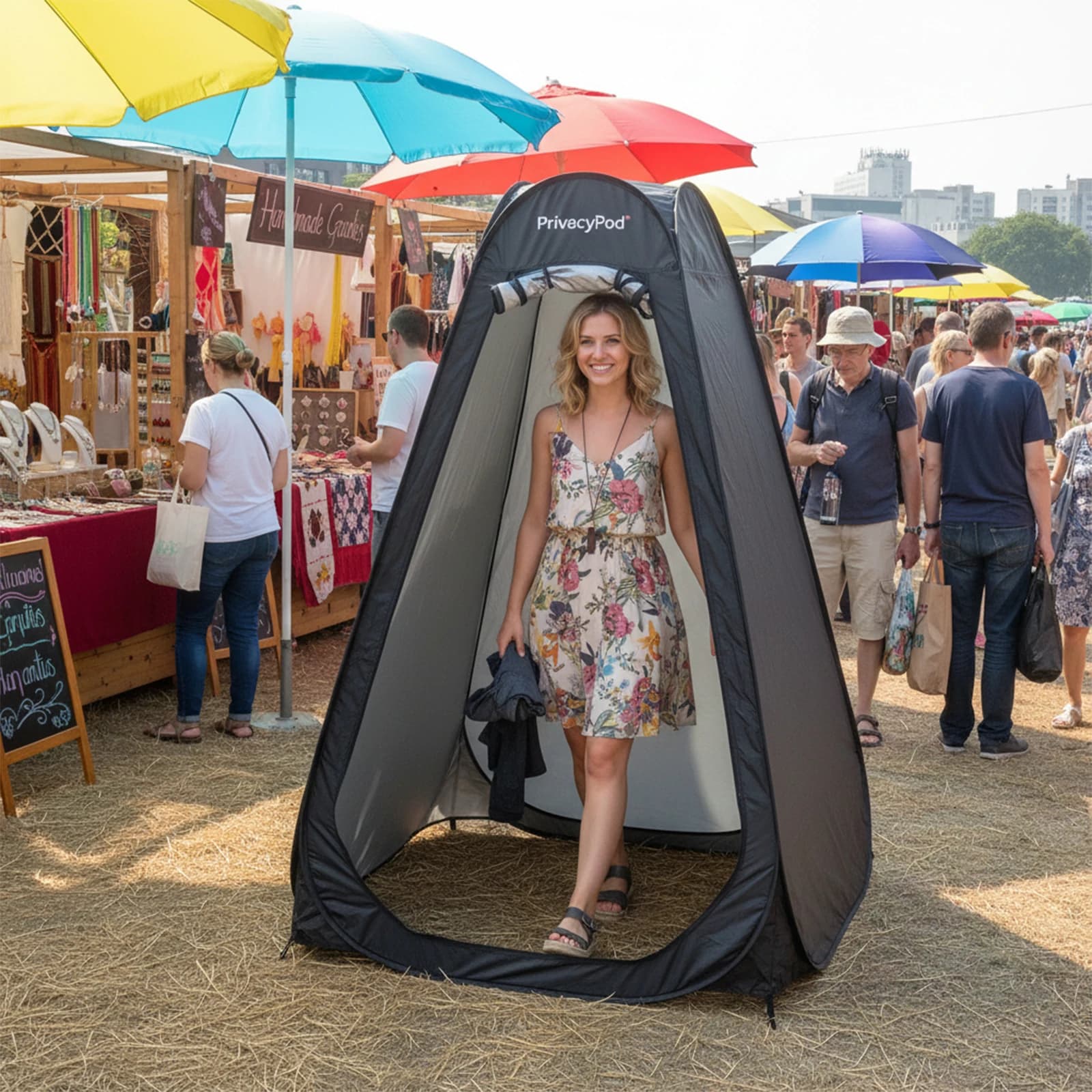 Tenda Portatile Pop-Up per Privacy, Tenda Doccia da Esterno Pieghevole con Borsa per il Trasporto, Facile da Montare per Spiaggia e Campeggio, Ideale per Uso Esterno