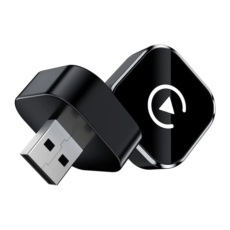 Adattatore wireless Carplay Android Auto 2in 1 Smart Mini Box Plug And Play Dongle USB universale con funzione di controllo vocale