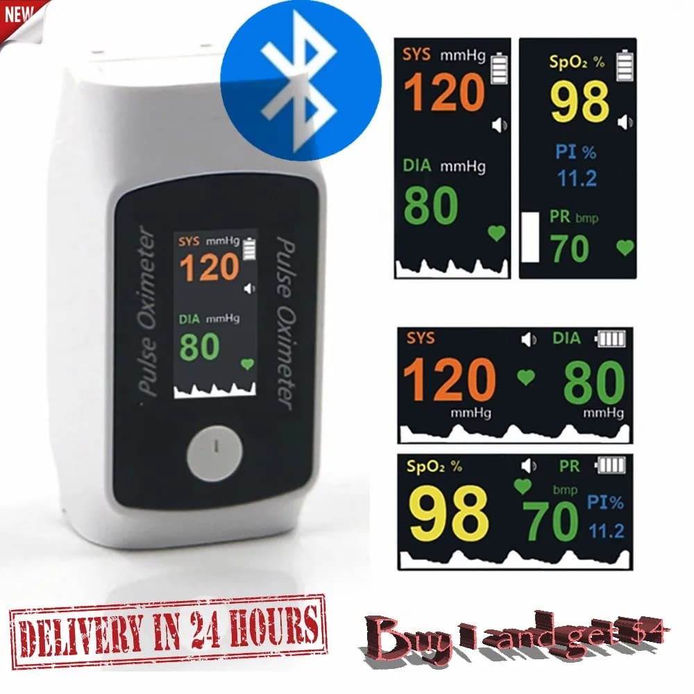 Digital pulse oximeter from finger pulse oximeter Portable monitor for blood pressure Pulsoksymetr cardiofrequencymeter Age height set