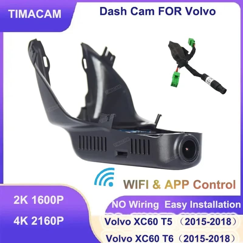 2K 4K 2160P Front & Rear Recorder Dash Cam Auto DVR For Volvo XC60 T5 T6 2015 2016 2017 Dash Camera Driving Recorder