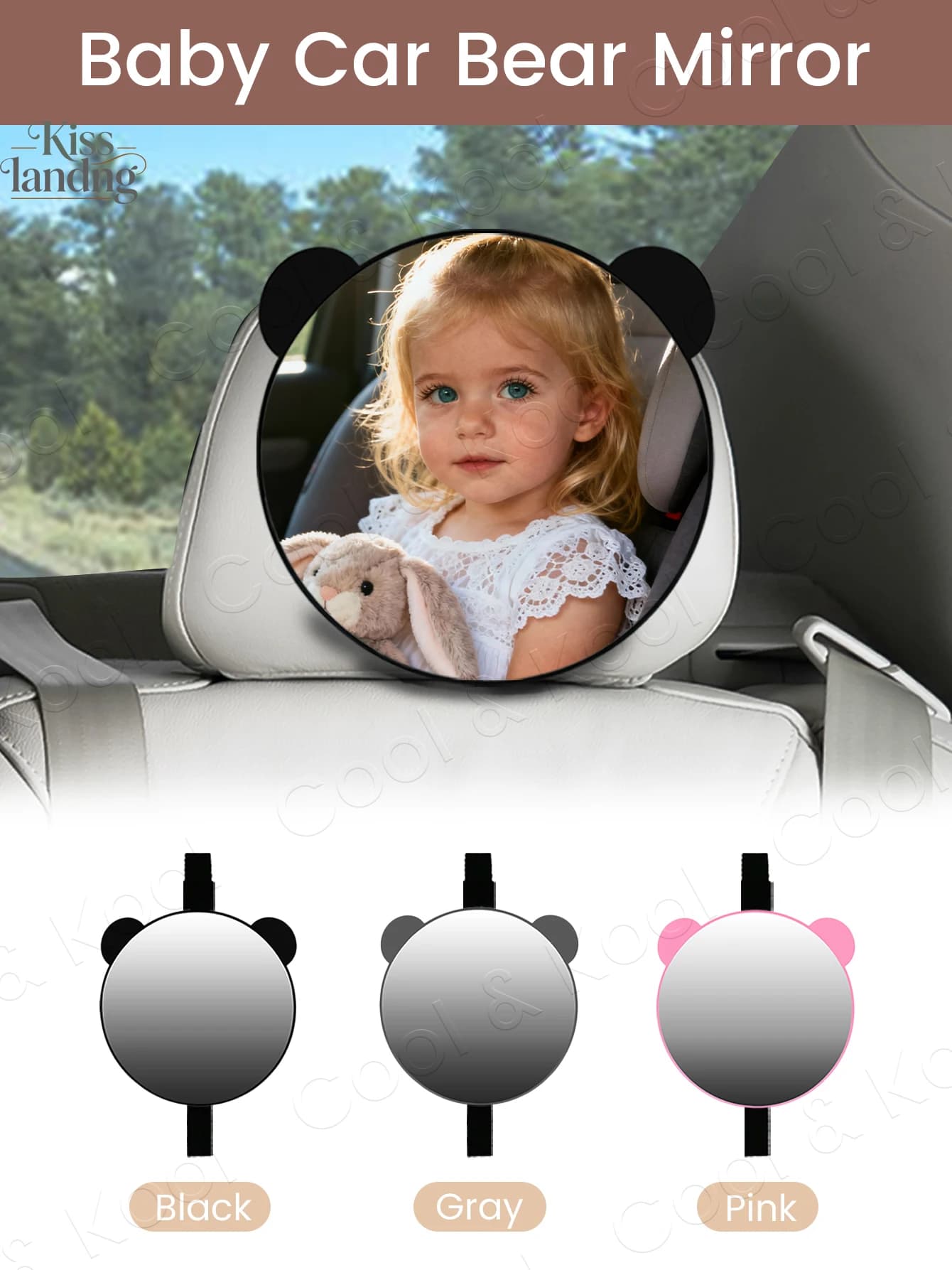 Specchietto Rotondo per Auto con Ampia Visuale, Infrangibile per il Monitoraggio Sicuro del Bambino Rivolto all'Indietro