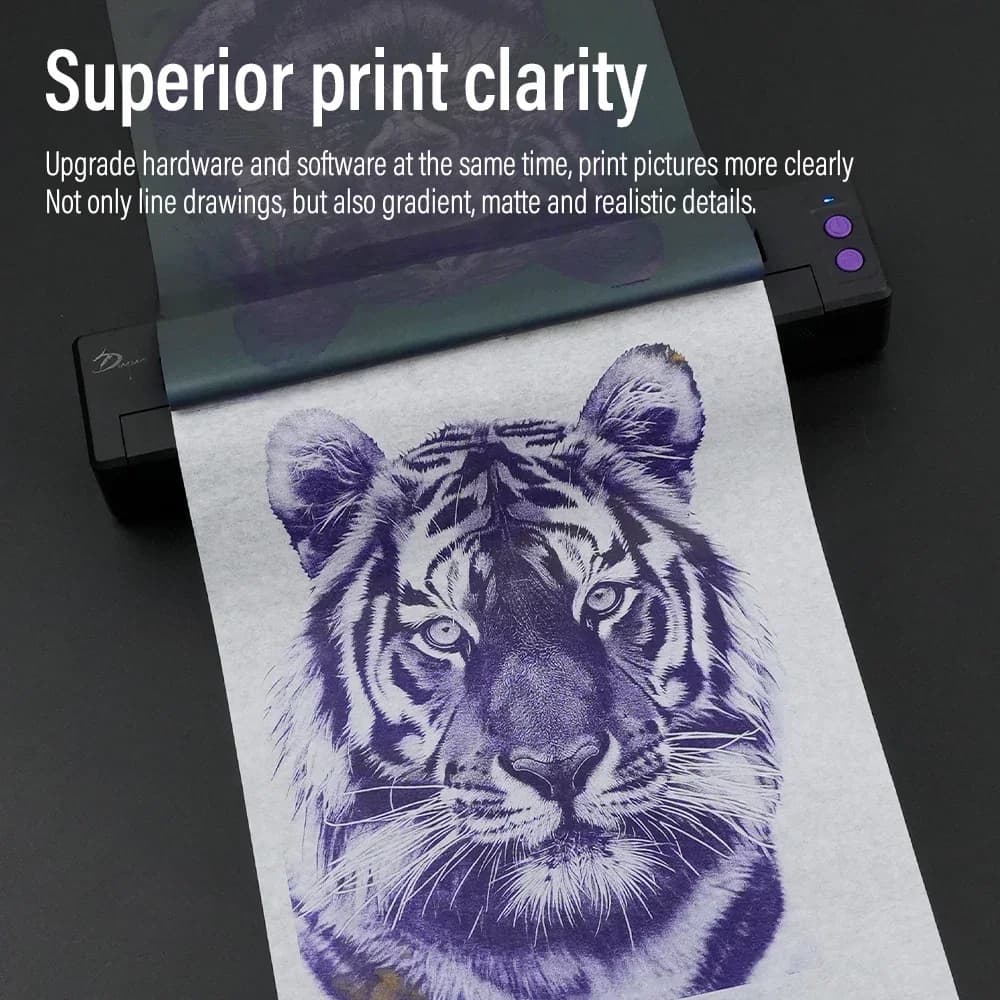 P19 Stencil Printer for Wireless Tattoo Transfer Machine for Thermal Photocopier for Transfer Tattoos compatible with smartphone and PC
