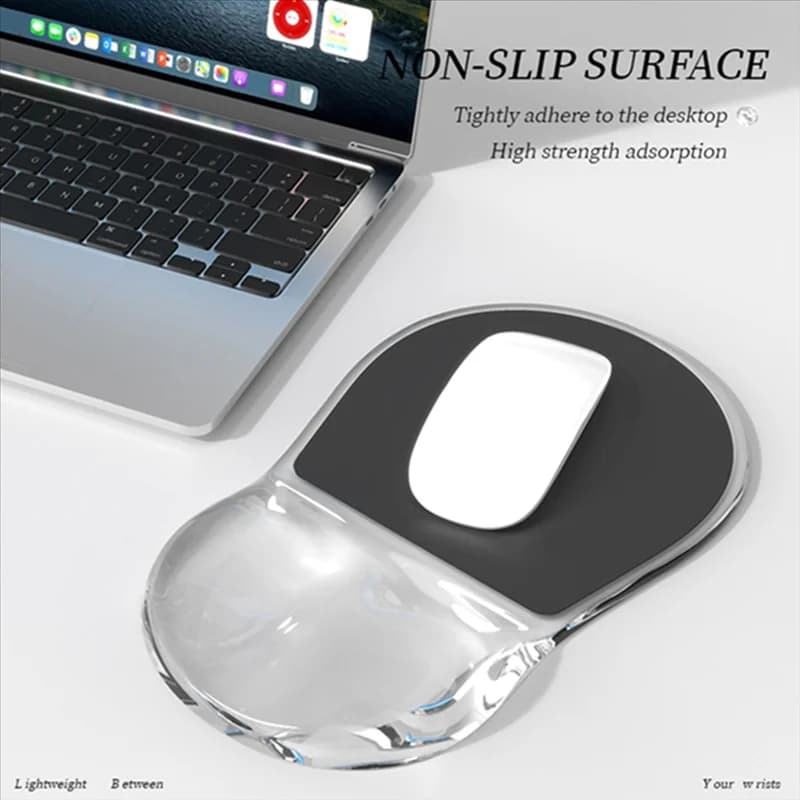 CHCH Morbido Supporto per la casa Tappetino per mouse in gomma siliconica antiscivolo per computer, Tappetino per mouse ergonomico in gel Supporto per il polso Sollievo dal dolore al polso