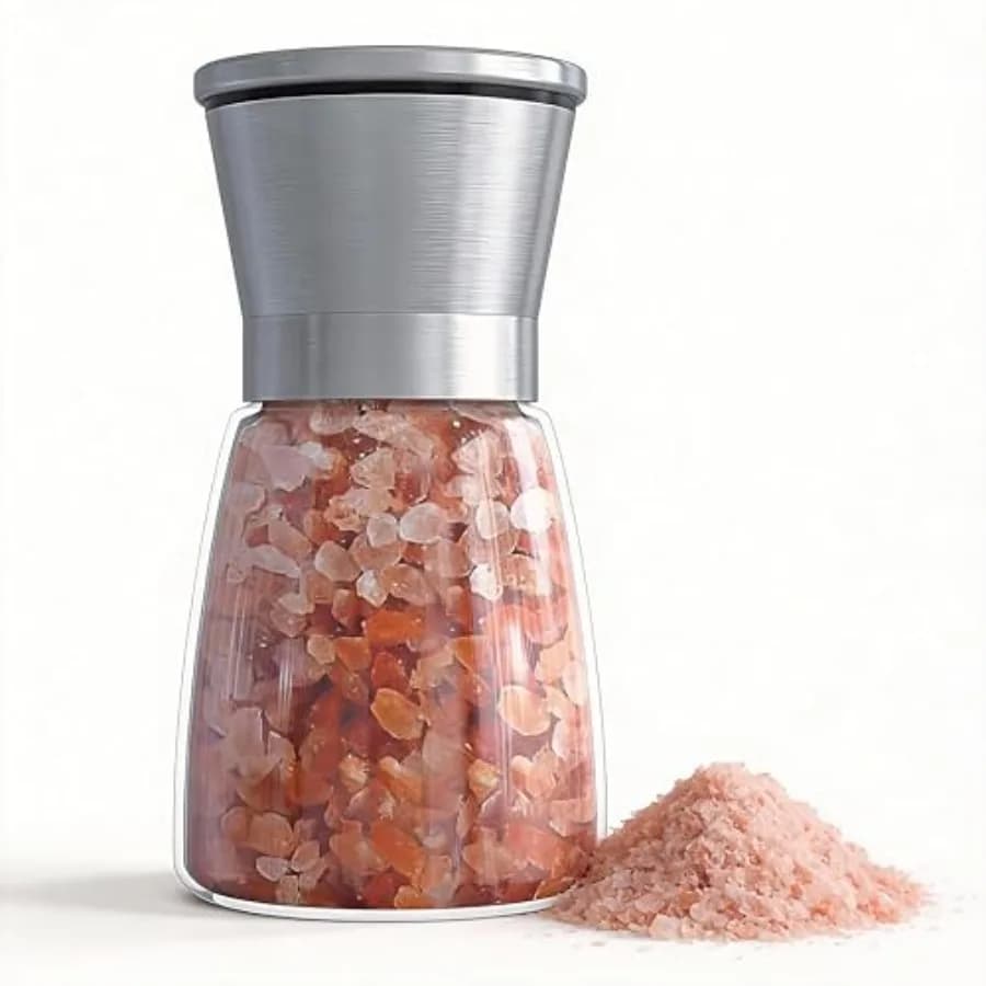 Splendido set di macinapepe e sale — Macinino per spezie ricaricabile in acciaio inossidabile e vetro con regolazione della macinatura — Perfetto per