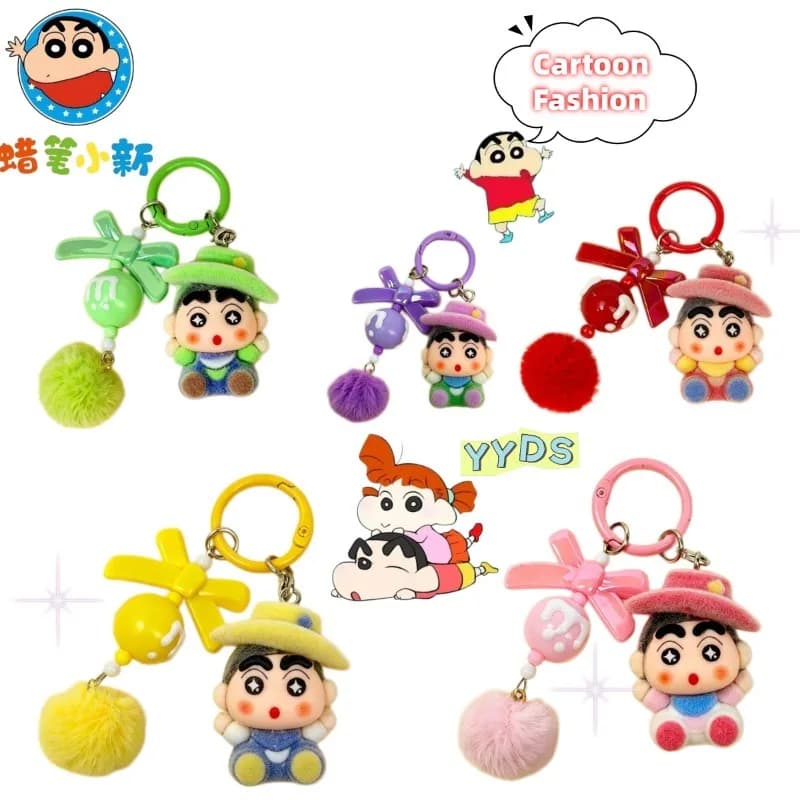 Crayon Shin-chan Series Cartoon Pendants Cute Keychains Doll Pendants Creative Fashionable and Personalized Bag Accessories