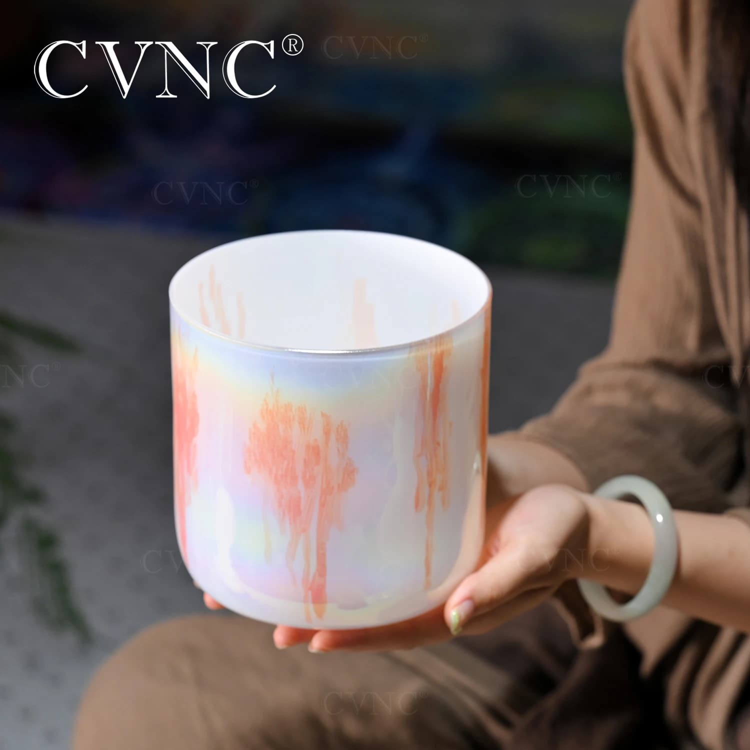 7 Inch Dream Color Clear Quartz Crystal Singing Bowl Cosmic Light For Meditation Sound Healing With Mallet tibetan singing bowl