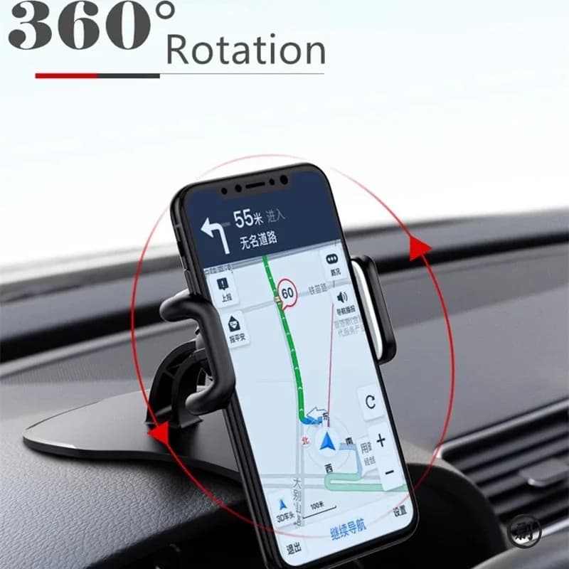 Supporto Universale Girevole a 360° per Telefono da Auto, Supporto da Cruscotto con Presa Automatica per Cellulari