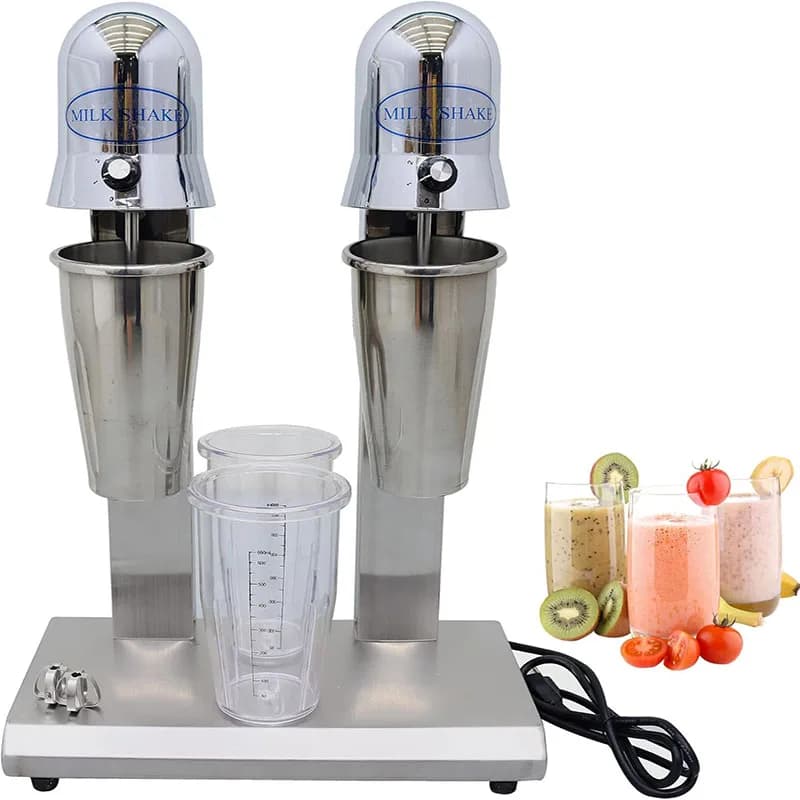 110V Stainless Steel Fragment Electric Blender Double Head Fragment Machine with 4 Cups Beverage Blender