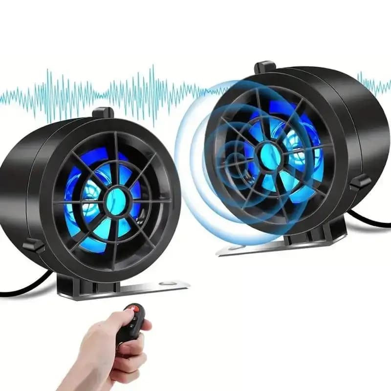 Sistema di altoparlanti per moto con amplificatore integrato universale per tutte le moto con telecomando