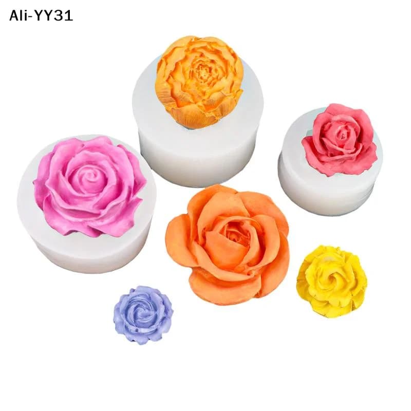 【YY31】1 Pezzo 2026 Stampo in Silicone a Forma di Fiore per Candele Fai da Te, Sapone Artigianale, Resina Epossidica, Gesso, Oggetti Artistici, Cioccolato, Ghiaccio, Torte e Pasticceria