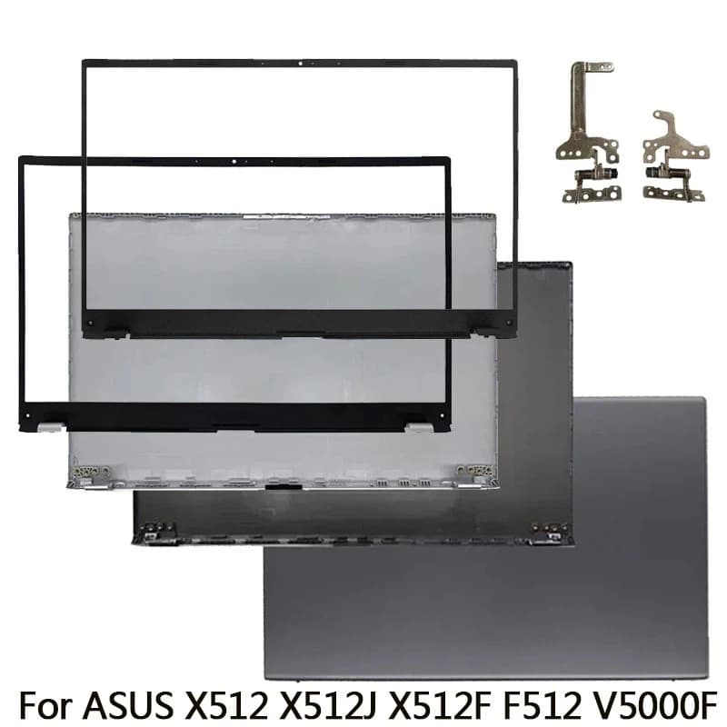 Per ASUS X512 X512J X512F F512 V5000F: Cover posteriore LCD, Cornice anteriore, Cerniere, Poggiapolsi, Accessori inferiori per notebook e custodia per laptop