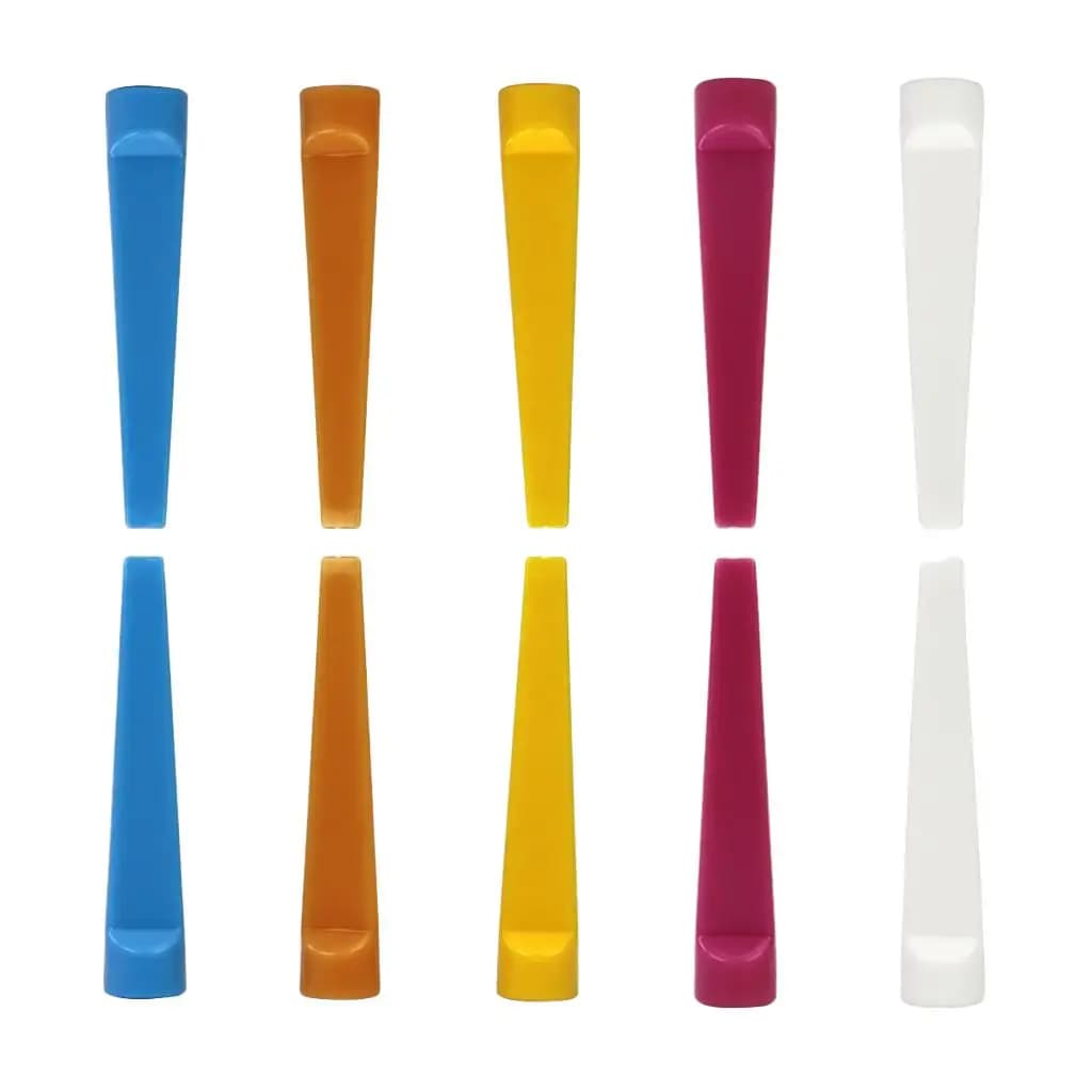 10 pezzi di plastica per tee con cuneo da golf, accessori per unghie di ricambio, colori assortiti