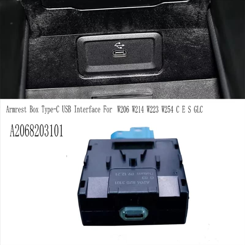 Interfaccia USB Carplay per auto per Mercedes Benz W206 Presa connettore porta USB A2068203101 Hub USB