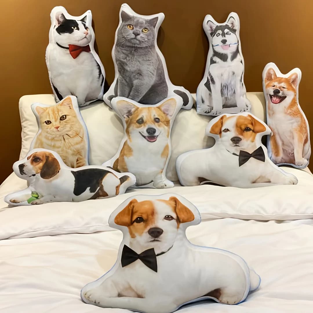 Cuscino Personalizzato con Foto di Animali Domestici, Realizzato in Morbida e Confortevole Fibra di Poliestere, Tappetino Fai-da-Te Perfetto per Gatti e Cani