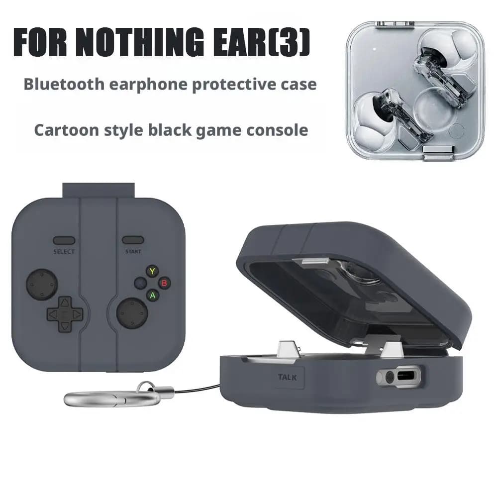 Silicone Protective Case For Nothing Ear(3) Bluetooth Earphone Case Game Console Shockproof Case With Keychain For Nothing Ear3