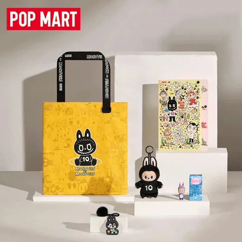 POP MART LABUBU THE MONSTERS Serie 10° Anniversario Edizione Limitata, Giocattoli in Scatola Misteriosa, Figure Anime, Confezione Regalo