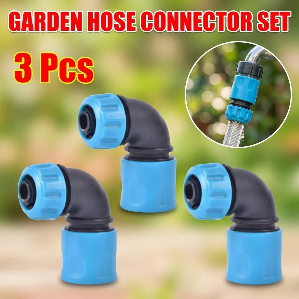 1/2/3Pcs 1/2" Garden Water Connector Faucet Joint Elbow Plastic Pipe Fittings Irrigation Hose Rapid Connection Adapter