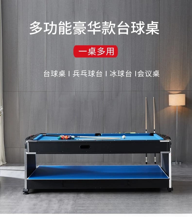Tavolo da tennis da biliardo con palla d'aria girevole multifunzionale 4 in 1 per uso domestico