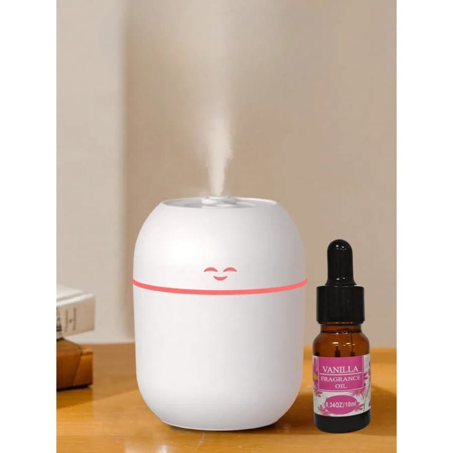 220ML USB Mini Aroma Diffuser Machine Air Humidifier LED Light Power-Off Protect Home Car Ultrasonic Mute Mist Maker Diffuser