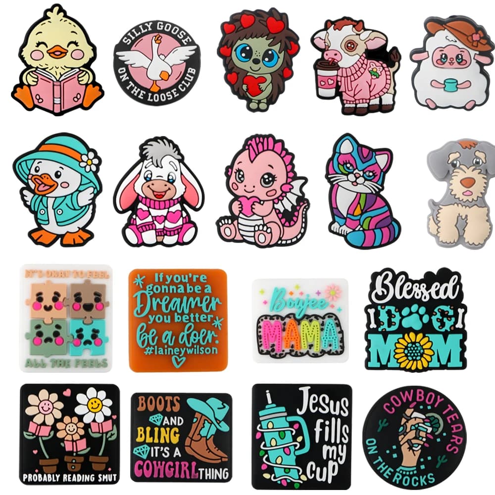 5/10Pcs New Focal Silicone Beads Cartoon Dogs Bead For Jewelry Making DIY Necklace Bracelet Keychain Accessories