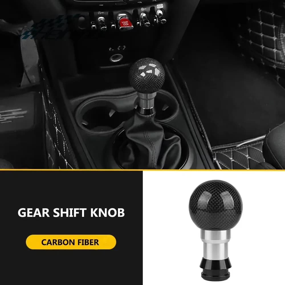 Automatic Transmission Gear Carbon Fiber Gear Shift Handle Knob Cover Shifter Lever Handle Stick For Mini Cooper R56 F55 F56 F60