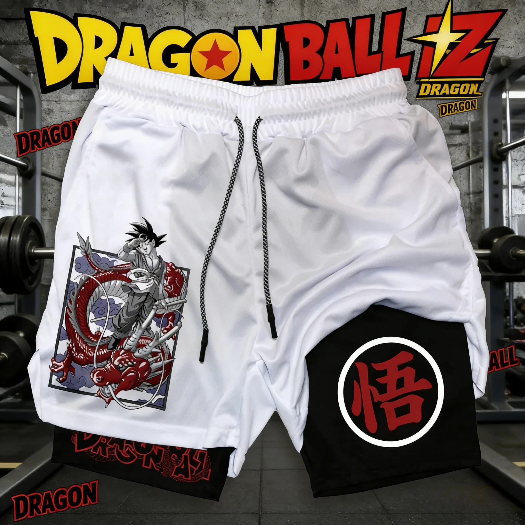 Pantaloncini Estivi 2026 Dragon Ball Goku & Shenron con Stampa 3D a Doppio Strato - Pantaloncini da Allenamento Traspiranti ad Asciugatura Rapida per Uomo Y2k