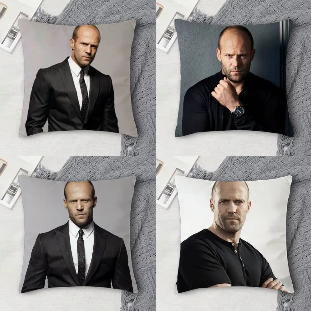 J-Jason statham Fodera per cuscino decorativa quadrata stampata su entrambi i lati per divano, soggiorno, decorazioni per la casa