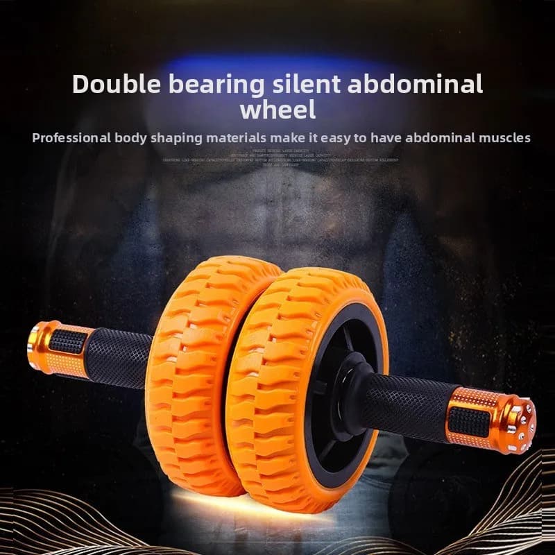 Abdominal Muscle Wheel, Double Wheel Bearing, Abdominal Exercise Roller, Vest Line Ab Rollers Portable Fitness Equipment