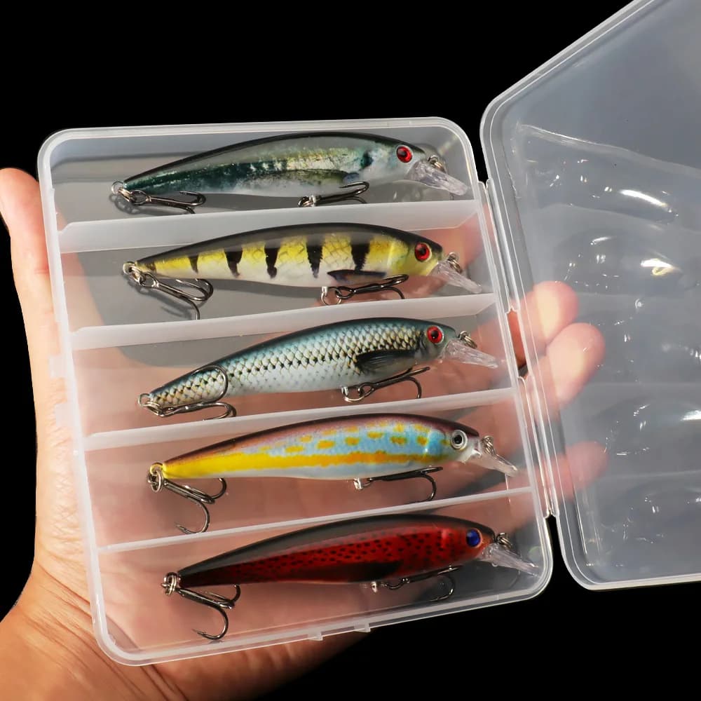 5 pcs Fishing Recall Set Minnow 11.5g 11 cm Esche Ganci Wobbler Fishing Equipment Carpa Cranbait Fishing Kit Jerkbait