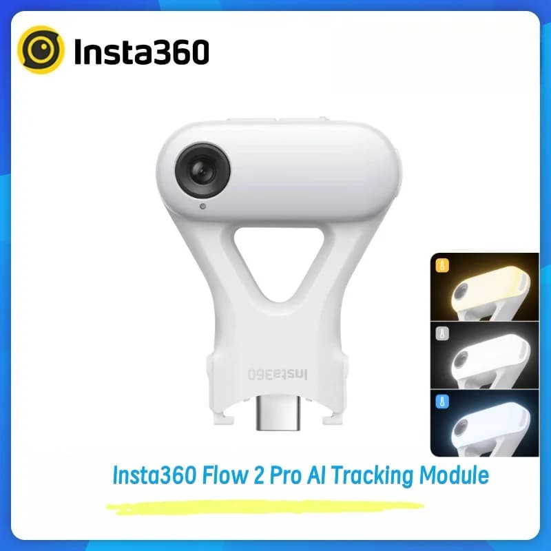 Accessorio originale per modulo di tracciamento AI Insta360 Flow 2 Pro con sensore intelligente per il controllo dei gesti della luce di riempimento per lo streaming live Vlog