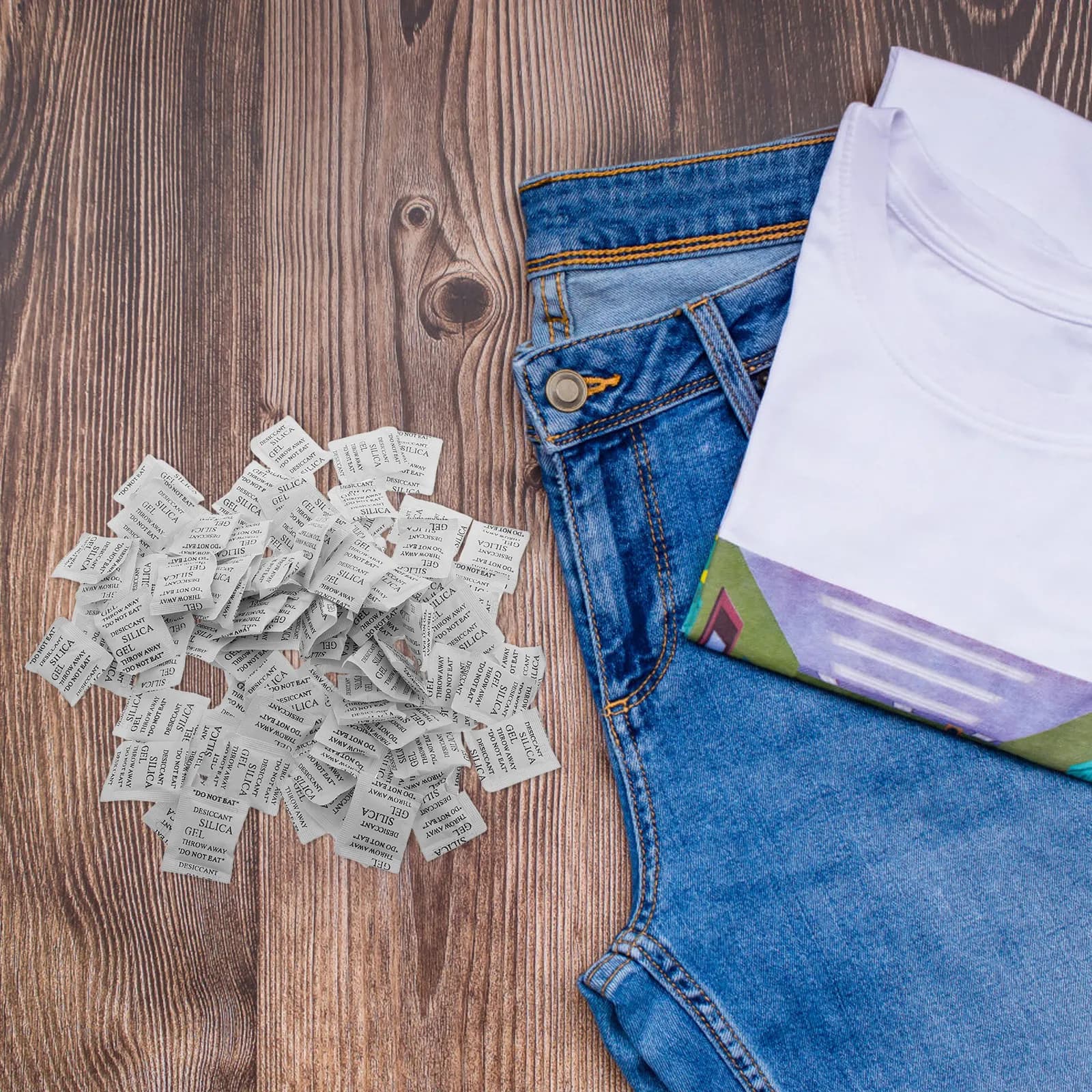 100 Pezzi di Sacchetti di Gel di Silice Versatili e Riutilizzabili per Deumidificazione, Ideali per Armadi, Librerie, Contenitori e Conservazione Sicura degli Alimenti